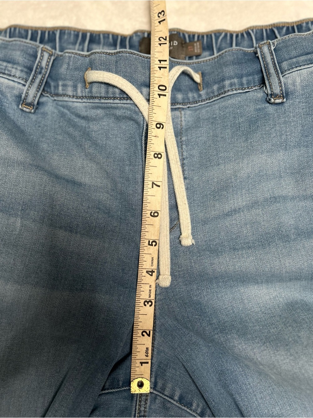 torrid Light Blue Straight-Leg Denim Pants with Drawstring - Picture 7 of 9